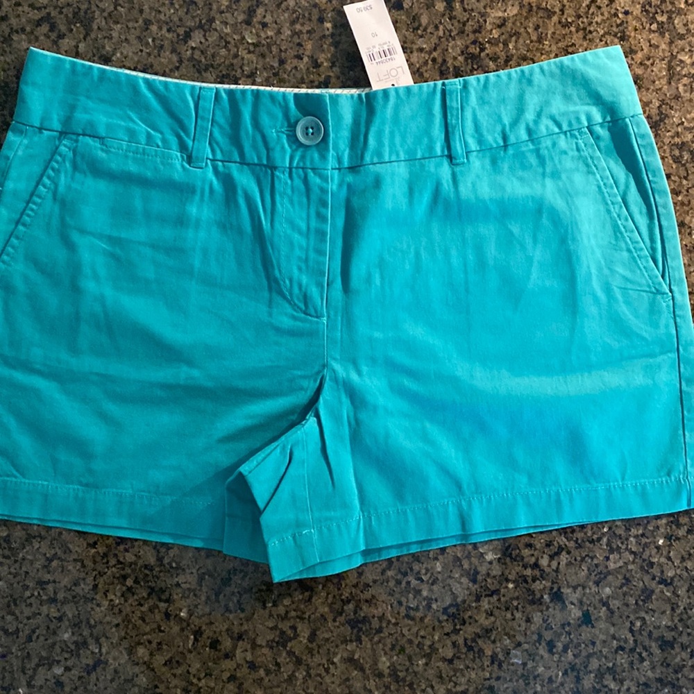 Green short shorts by Loft